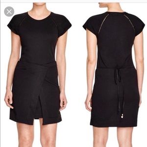Scotch & Sofa Black Maison Jersey Wrap Dress